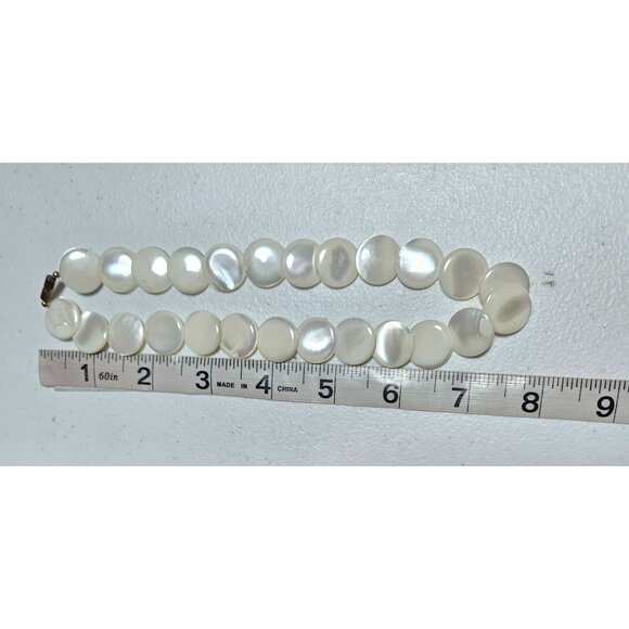 Vintage Elegant Mother Of Pearl Beaded Necklace Retro Fashion Jewelry Women - Picture 4 of 5
